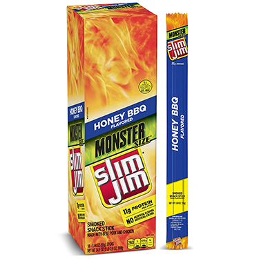Slim Jim Monster Honey BBQ 18ct Box 