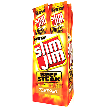 Slim Jim Teriyaki Beef Steak 2oz 18ct 