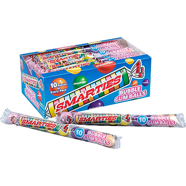 Smarties Bubble Gum Balls 10 Ball 12ct Box 