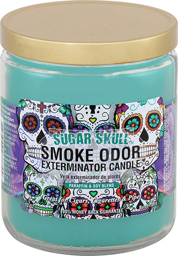 Smoke Odor Exterminator Candle Sugar Skull 