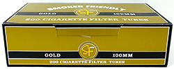 Smoker Friendly Cigarette Tubes Gold 100 200ct 