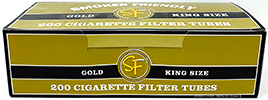 Smoker Friendly Cigarette Tubes Gold King Size 200ct 