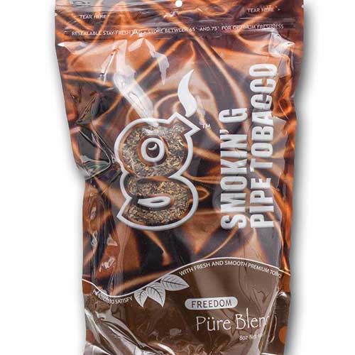 Smokin G Freedom Pure 8oz Pipe Tobacco 