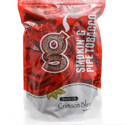 Smokin G Smooth Crimson Blend 8oz Pipe Tobacco 