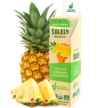 Solely Fruit Jerky Organic Pineapple 12ct Box 