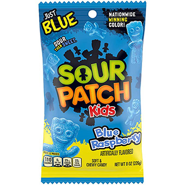 Sour Patch Kids Blue Raspberry 8oz Bag 