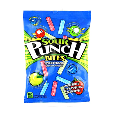 Sour Punch Assorted Bites 5oz Bag 