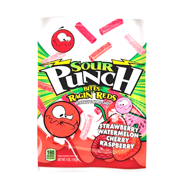 Sour Punch Ragin Reds Bites 5oz Bag 