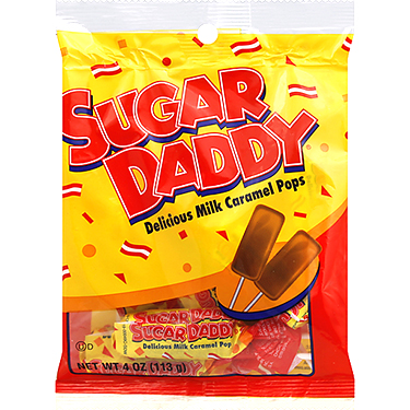 Sugar Daddy Milk Caramel Pops 4oz Bag 