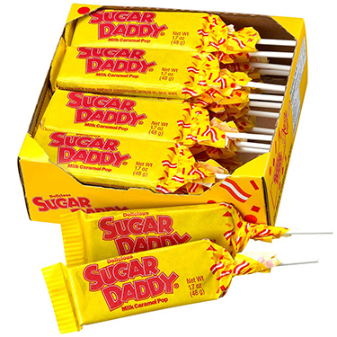 Sugar Daddy Milk Caramel Pops 24ct Box 