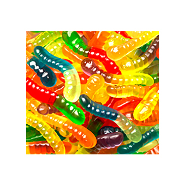 Sunrise Small Gummi Worms 12 Flavors 1lb 