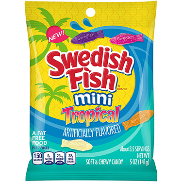 Swedish Fish Mini Tropical 5oz Bag 