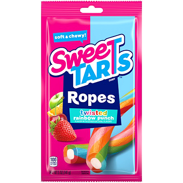 Sweetarts Ropes Twisted Rainbow 5oz Bag 