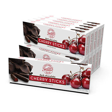 Sweets Chocolate Sticks Dark Chocolate Cherry Sticks 
