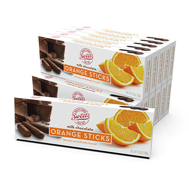 Sweets Chocolate Sticks Milk Chocolate Orange Sticks 