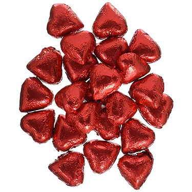 Sweetworks Valentine Foiled Wrapped Red Hearts 1Lb 