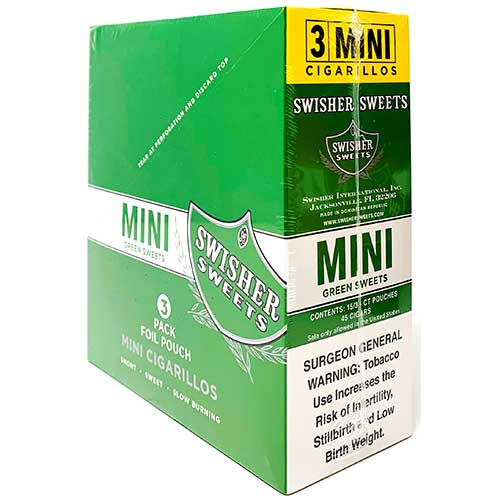 Swisher Sweets Mini Cigarillos Green Sweet 15ct 