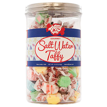 Taffy Town Assorted Salt Water Taffy 18oz Gift Canister 