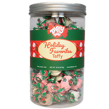 Taffy Town Holiday Favorites Salt Water Taffy 18oz Gift Canister 