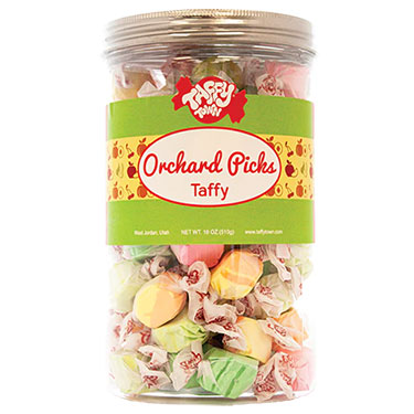 Taffy Town Orchard Picks Salt Water Taffy 18oz Gift Canister 