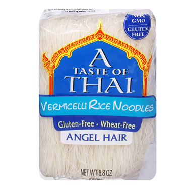 Taste of Thai Vermicelli Rice Noodles Angel Hair 8.8oz Bag 