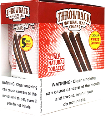 Throwback Natural Leaf Sweet Aromatic Cigars 