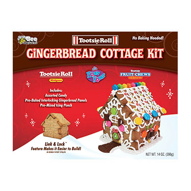 Bee Christmas Tootsie Roll Gingerbread Cottage Kit 14oz 