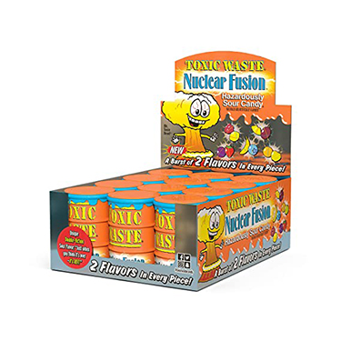 Toxic Waste Nuclear Fusion Sour Candy Drums 12ct Box 