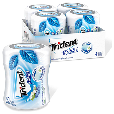 Trident Sugar Free Gum Fresh Peppermint Infusion 6ct Box 