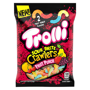 Trolli Sour Brite Crawlers Fruit Punch 5oz Bag 