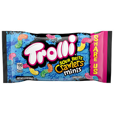 Trolli Sour Brite Crawlers Minis 3.5oz Bag 