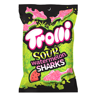 Trolli Sour Sharks Watermelon 3oz Bag 