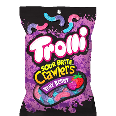 Trolli Sour Brite Crawlers Very Berry 5oz Bag 