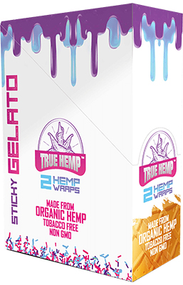 True Hemp Wraps Sticky Gelato 25 Packs of 2 