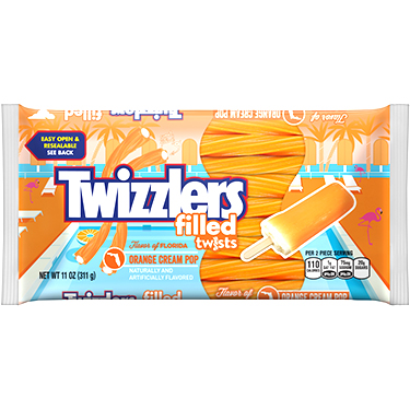 Twizzlers Orange Cream Pop Twists 11oz Bag 
