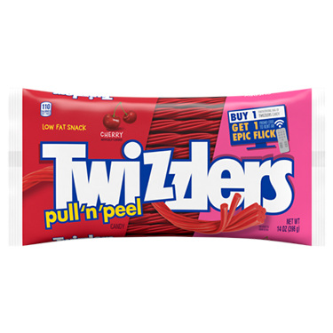 Twizzlers Pull n Peel Cherry 14oz Bag 