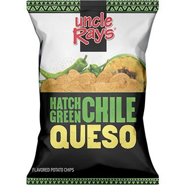 Uncle Rays Potato Chips Hatch Green Chile Queso 3oz 12ct 