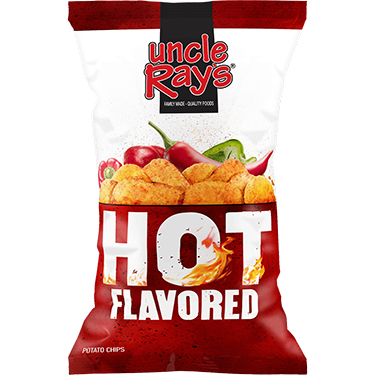 Uncle Rays Potato Chips Hot 3oz 12ct 