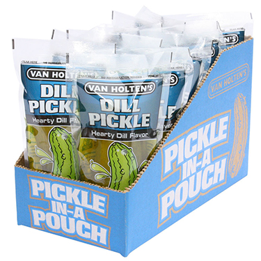 Van Holtens Jumbo Dill Pickle Pouches 12ct 