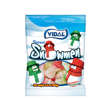 Vidal Christmas Gummi Sugared Snowman 4.5oz Bag 