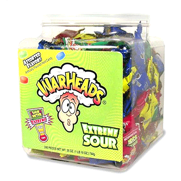 Warheads Changemaker Assorted Candy 240ct Tub 