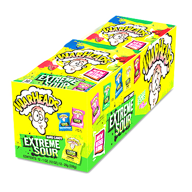 Warheads Extreme Sour Assorted Flavors 1oz 12ct Box 