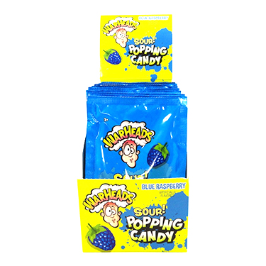 Warheads Popping Candy Blue Raspberry 20ct Box 