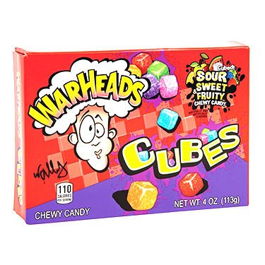 Warheads Sour Chewy Cubes 4oz Box 