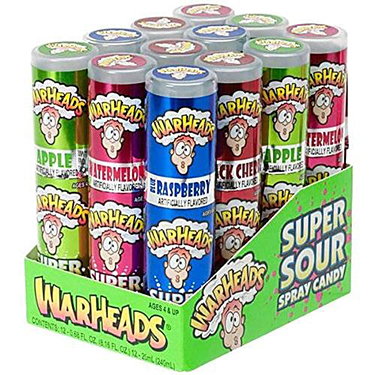 Warheads Super Sour Spray Candy 12ct Box 