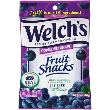 Welchs Fruit Snacks Concord Grape 5oz Bag 