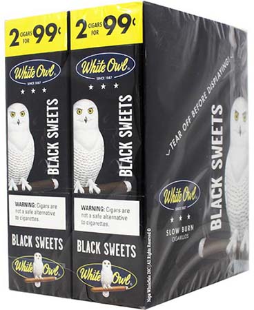 White Owl Cigarillos Black Sweets 30ct 