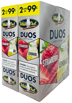 White Owl Cigarillos Duos Strawberry Lemonade 30ct 