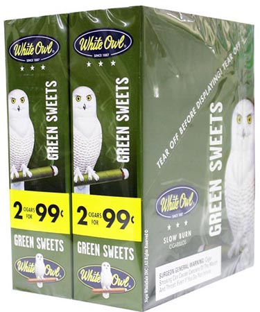 White Owl Cigarillos Green Sweets 30ct 