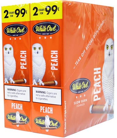 White Owl Cigarillos Peach 30ct 
